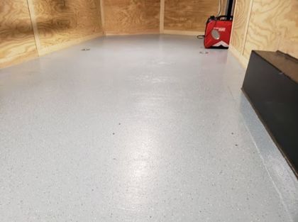 Before & After Trailer Floor Two-Part epoxy & Flakes in Sanford, FL (2)