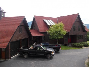 Home is a custom built by Arnold Fellman and custom painted by Fellman Painting & Waterproofing at Mt. Washington in NH